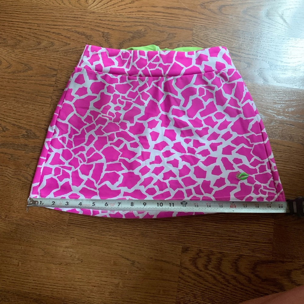 Ms designs tennis 🎾 skirt /skort. Fun print pink and white size small